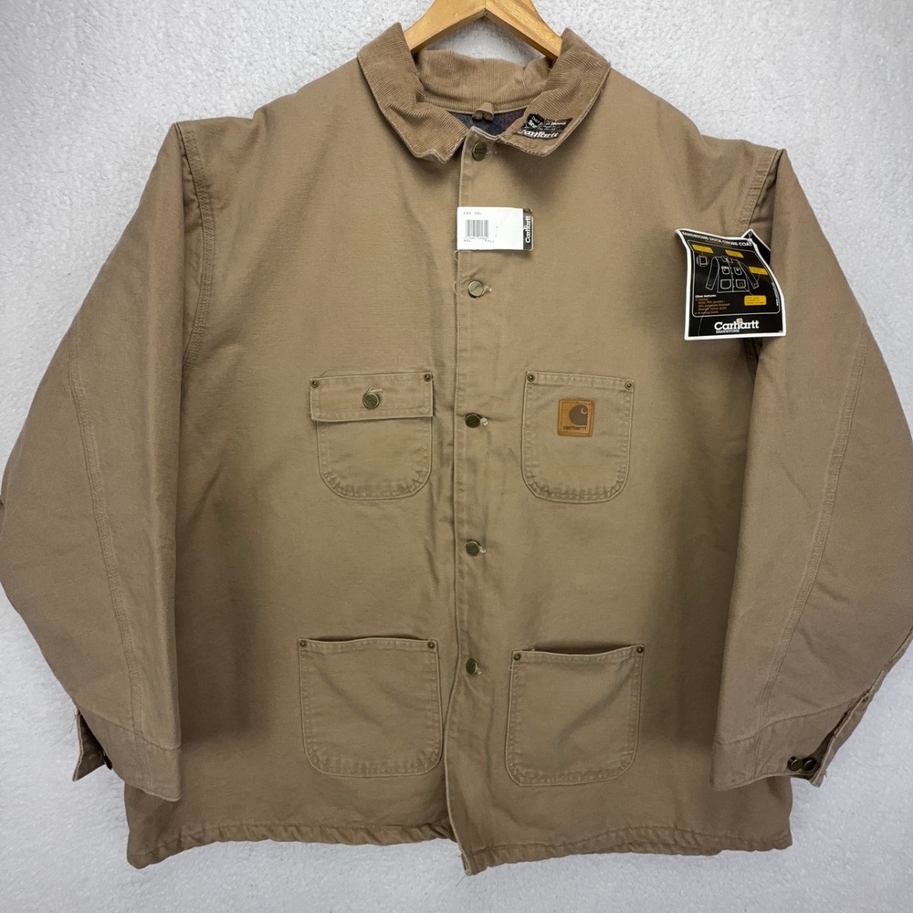 Carhartt Chore Coat Blanket Lined Mens 4XLT C02 SDL Saddle Brown NWT NOS